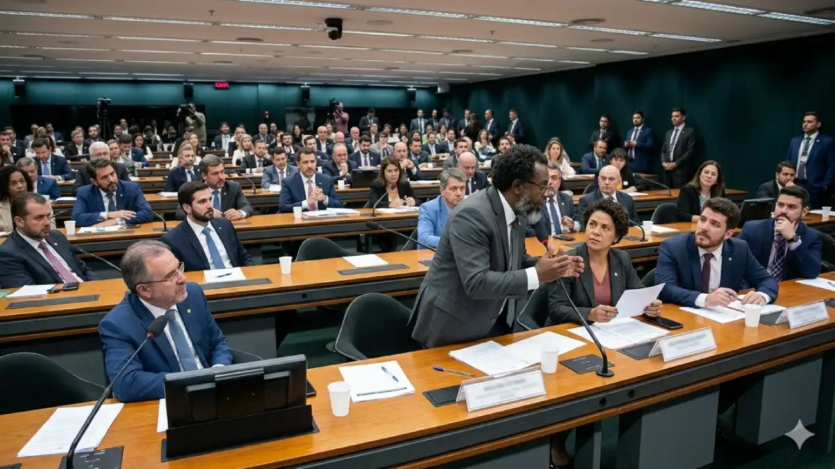 Sessão da Câmara dos Deputados debatendo proposta sobre jornada de trabalho